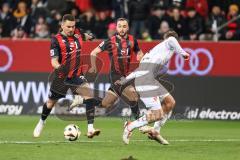 3. Liga; FC Ingolstadt 04 - Energie Cottbus; Torchance verpasst Pascal Testroet (37, FCI) David Kopacz (29, FCI)