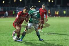 3. Liga; 1. FC Schweinfurt 05 - FC Ingolstadt 04; Zweikampf Kampf um den Ball Marcel Costly (22, FCI) Doktorczyk Nick (2 S05)