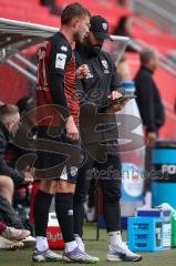 3. Liga - Saison 2026/27 - FC Ingolstadt 04 - SV Wehen Wiesbaden - Co-Trainer Nico Antonitsch (FCI) - Benjamin Kanuric (Nr.37 - FCI) - Foto: Meyer Jürgen
