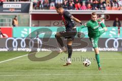 3. Liga; FC Ingolstadt 04 - SC Verl; Torchance verpasst Pascal Testroet (37, FCI) Torwart Schulze Philipp (1 SCV)