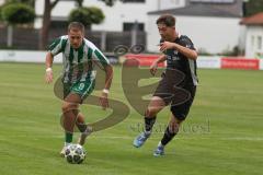 Landesliga - Saison 2025/26 - SV Manching - FC Memmingen II - Fabian  Neumayer (Nr.9 - SV Manching) - Mayer Felix schwarz Memmingen  - Foto: Meyer Jürgen