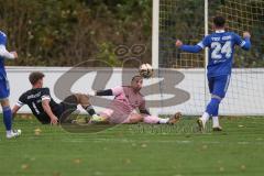 Bezirksliga - Saison 2025/26 - TSV Ober./Unterhaunstadt -  TSV Gaimersheim - Nico von Swiontek Brzezinski (Nr.17 - TSV Gaimersheim) - Ali Cakmakci Torwart Ober/Unterhstadt - Foto: Meyer Jürgen