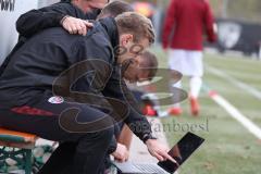 Bayernliga Nord - Saison 2026/27 - FC Ingolstadt 04 II - SV Fortuna Regensburg - Trainer Kevin Ulrich FCI - Fabian Reichler Trainer FCI hinten -  Foto: Meyer Jürgen