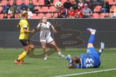 2. Bundesliga Frauen - Saison 2024/25 - FC Ingolstadt 04 Frauen - SV Weinberg - Pija Reininger (Nr.21 - FCI Frauen) - Glaser Franziska Torwart Weinberg - Foto: Meyer Jürgen