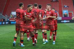 3. Liga; FC Ingolstadt 04 - Erzgebirge Aue; Tor Jubel Treffer Marcel Costly (22, FCI) Yann Sturm (7, FCI) Gustav Christensen (24, FCI) Jonas Scholz (15, FCI) Emilio Kehrer (44, FCI) Linus Rosenlöcher (19, FCI)