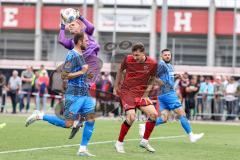 3. Liga; Testspiel; FC Ingolstadt 04 - 1. FC Heidenheim; Torwart Tschernuth Paul (34 HDH) fängt den Ball, Julian Kügel (29, FCI) Kopfball Föhrenbach Jonas (19 HDH)