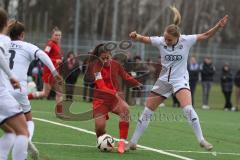 2. Bundesliga Frauen - Saison 2024/25 - FC Ingolstadt 04 Frauen - FC Bayern München - Kerstin Bogenschütz (Nr.6 - FCI Frauen) - Rintzner Paula rot München - Foto: Meyer Jürgen