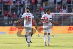 Toto-Pokal Finale; Würzburger Kickers - FC Ingolstadt 04; Kopfball Ryan Malone (16, FCI) Tor Jubel Treffer Siegtreffer 1:2 Marcel Costly (22, FCI)