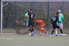 Bezirksliga - Saison 2025/26 - FC Fatih Ingolstadt - TSV 54 - DJK München - Der 1:2 Führungstreffer durch Ahmet Ünal schwarz München - jubel - TW Can Djedovic (Nr.22 - FC Fatih) - Sebastian Rutkowski (Nr.23 - FC Fatih) - Deniz Aydin (Nr.10 - FC Fatih) - F