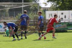 Kreisliga - Saison 2025/26- TSV Kösching - FC Mindelstetten - Der 1:0 Führungstreffer durch Sebastian Schneeberger rot Kösching - jubel - Foto: Meyer Jürgen