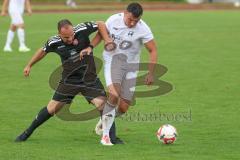 Kreisklasse - Saison 2024/25- TSV Gaimersheim II - Türkisch SV Ingolstadt-  - Tim Heidenreich weiss Gaimersheim - Ali Celik schwarz Türk SV - Foto: Meyer Jürgen