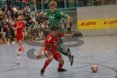 Lotto Bayern Hallencup - Saison 2024/25 - Halbfinale  - SV Manching -  Türkisch SV Ingolstadt - Baha Asici rot Türkisch SV -Reiner Meisinger grün Manching -  Foto: Meyer Jürgen