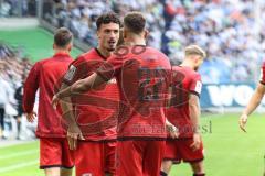 3. Liga; MSV Duisburg - FC Ingolstadt 04; Tor Jubel Treffer 0:1 durch Davide Sekulovic (33, FCI) Marcel Costly (22, FCI)