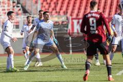 Testspiel; 1. FC Nürnberg - FC Ingolstadt 04 - Torwart Simon Simoni (41, FCI) Felix Keidel (43, FCI) Lukas Fröde (34, FCI) Yannick Deichmann (20, FCI) Stefanos Tzimas (9 FCN)