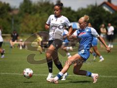 Testspiel - 2. Bundesliga Frauen - Saison 2026/27  - FC Ingolstadt 04 Frauen -  - Samantha Stiglmair (Nr.5 - FCI Frauen) - Jule Krips blau Hoffenheim  - Foto: Meyer Jürgen
