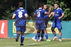 Kreisliga
 - Saison 2024/25- TSV Oberh./Unterhaunstadt - SV Kasing-  - Der 2:0 Führungstreffer durch Ramazan Kumaz blau Oberh.Unterhaunstadt - jubel - Foto: Meyer Jürgen