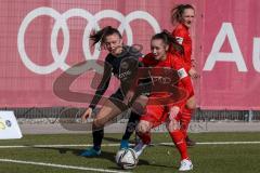 2. Frauen-Bundesliga - Saison 2021/2022 - FC Ingolstadt 04 - Eintracht Frankfurt II -Kiesling Ricarda (#6 FCI) - Janser Malin Frankfurt  - Foto: Meyer Jürgen