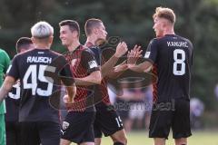 Testspiel; 3. Liga; VfB Eichstätt - FC Ingolstadt 04; Tor Jubel Treffer Benjamin Kanuric (8, FCI) mit Mladen Cvjetinovic (19, FCI)