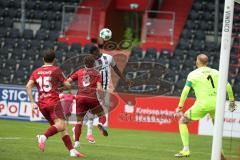 3. Liga - Saison 2026/27 - FC Ingolstadt 04 -  Großaspach - Obed Ugondu (Nr.17 - FCI) - Torwart Maximilian Reule (Nr.1 - Großaspach) - Foto: Meyer Jürgen