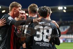 3. Liga; FC Ingolstadt 04 - VfL Osnabrück; Tor Jubel Treffer Sebastian Grönning (11, FCI) Mladen Cvjetinovic (19, FCI) Benjamin Kanuric (8, FCI) Deniz Zeitler (38, FCI)