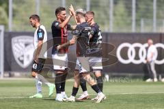 Testspiel; 3. Liga; FC Ingolstadt 04 - SSV Ulm; Tor Jubel Treffer Ausgleich 1:1, Dennis Borkowski (7, FCI) Pascal Testroet (37, FCI) David Kopacz (29, FCI) Rösch Romario (43 ULM)