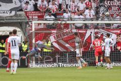 3. Liga; Energie Cottbus - FC Ingolstadt 04; Torwart Marius Funk (1, FCI) rettet Ball geht drüber