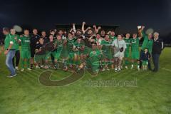 Kreisliga - Saison 2023/24 - Relegation zur BZL - FC Gerolfing - SV Aschau - Jubel nach dem Spiel - Gerolfing steigt in die BZL auf - Foto: Meyer Jürgen