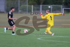 Kreisklasse - Saison 2024/25- TSV Gaimersheim II - Türkisch SV Ingolstadt-  - Enis Kuqanaj schwarz Türk SV - Filip Vranjes Torwart Gaimersheim - Foto: Meyer Jürgen