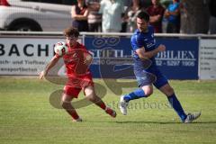 Kreisliga - Saison 2026/27- TSV Großmehring - SV Zuchering - Sebastian Eisenberger blau Großmehring - Simon Böhringer rot Zuchering - Foto: Meyer Jürgen