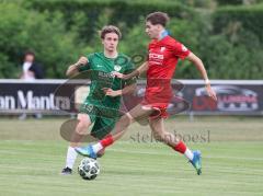 Toto - Pokal - Saison 2026/27 - SV Manching - SV Heimstetten - Dominik Juric (Nr.19 - SV Manching)- David Leitl rot Heimstetten  - Foto: Meyer Jürgen