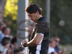 Landesliga - Saison 2026/27 - SV Manching - FC Memmingen II - Cheftrainer Cüneyt Köz (SV Manching) sieht auf die Uhr - XXXXX - Foto: Meyer Jürgen