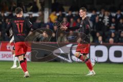 3. Liga; SC Verl - FC Ingolstadt 04; Tor Jubel Treffer 1:1 Ausgleich Frederik Christensen (11, FCI) Max Besuschkow (17, FCI)