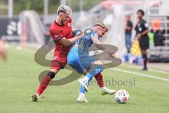 3. Liga; Testspiel; FC Ingolstadt 04 - 1. FC Heidenheim; Zweikampf Kampf um den Ball Linus Rosenlöcher (19, FCI) Dorsch Niklas (30 HDH)