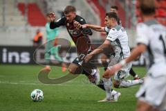 3. Liga - Saison 2026/27 - FC Ingolstadt 04 - SV Wehen Wiesbaden - Benjamin Kanuric (Nr.37 - FCI) - Gino Fechner (Nr.6 - Wehen/Wiesbaden) - Foto: Meyer Jürgen