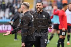 3. Liga; TSV 1860 München - FC Ingolstadt 04; vor dem Spiel Leon Guwara (6, FCI) Max Dittgen (10, FCI)