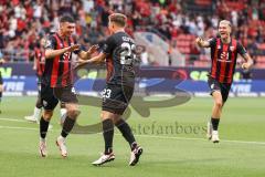 3. Liga; FC Ingolstadt 04 - SV Waldhof Mannheim; Tor Jubel Treffer 1:0 Felix Keidel (43, FCI) Moritz Seiffert (23, FCI) Dennis Borkowski (7, FCI)