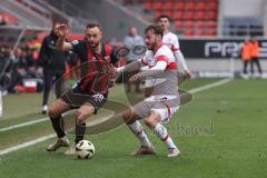 3. Liga; FC Ingolstadt 04 - VfB Stuttgart II; Zweikampf Kampf um den Ball David Kopacz (29, FCI) Nothnagel Dominik (29 VFB)