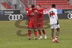 3. Liga - Saison 2025/26 - FC Ingolstadt 04 - VFB Stuttgart II - Freude nach dem Heimspielsieg - jubel - Foto: Meyer Jürgen