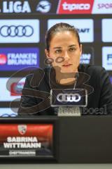 3. Liga; FC Ingolstadt 04 - SSV Jahn Regensburg; Pressekonferenz Interview Cheftrainerin Sabrina Wittmann (FCI) Remis Unentschieden 1:1