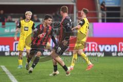 3. Liga; FC Ingolstadt 04 - Borussia Dortmund II; Deniz Zeitler (38, FCI) Tor Jubel Treffer Anschluß 1:2 Jessen Niklas (29 BVB2) Sebastian Grönning (11, FCI) Lelle David (27 BVB2)