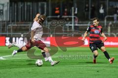 3. Liga; FC Viktoria Köln - FC Ingolstadt 04; Alleingang zum Tor Yannick Deichmann (20, FCI) Tor Jubel Treffer 0:1 Wolf Lucas (21 VK)