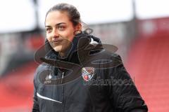 3. Liga; FC Ingolstadt 04 - Erzgebirge Aue; vor dem Spiel Cheftrainerin Sabrina Wittmann (FCI)