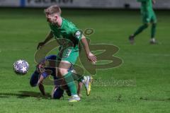 Landesliga - Saison 2024/25 - SV Manching - TV Erkheim - Luca Oehler (Nr.3 - SV Manching) - Josuha Holzapfel blau Erkheim - Foto: Meyer Jürgen