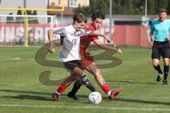 Bayernliga Nord - Saison 2023/2024 - FC Ingolstadt 04 - FC Coburg - Valentin Hoti (Nr.6 - FCI U21) - Roman Guhling weiss Coburg - Foto: Meyer Jürgen