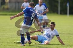 2Kreisklasse - Saison 2024/25- TSV Großmehring - SV Oberstimm - Nico Zirngibl weiss Oberstimm - Leopold Hoch blau Großmehring - Foto: Meyer Jürgen