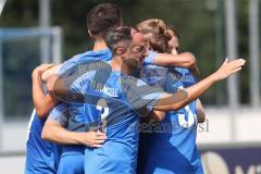 Kreisliga - Saison 2024/25- TSV Ober./Unterh.stadt - SV Hundszell-  -  Der 0:1 Führungstreffer durch Mathias Weinzierl blau Hundszell - jubel - Foto: Meyer Jürgen