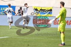 3. Liga; 1. FC Saarbrücken - FC Ingolstadt 04 - Tor Jubel Treffer Sebastian Grönning (11, FCI) Max Plath (14 FCI) Torwart Paterok Tim (1 FCS)