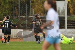 *** 2. Bundesliga Frauen - Saison 2025/26 - FC Ingolstadt 04 Frauen - VFL Bochum - Der 1:0 Führungstreffer durch Annika Kömm (Nr.25 - FC Ingolstadt Frauen I) - Rolle Sarah Torwart Bochum - jubel  - Stefanie Reischmann (Nr.24 - FC Ingolstadt Frauen I) - Fo