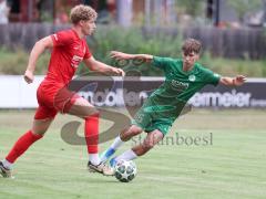 Toto - Pokal - Saison 2026/27 - SV Manching - SV Heimstetten - Kevin Csatari (Nr.15 - SV Manching) - Moritz May rot Heimstetten  - Foto: Meyer Jürgen