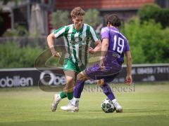 Landesliga - Freundschaftsspiel - Saison 2026/27 - SV Manching - TSV Karteth-Lappersdorf - Dominik Juric (Nr.18 - SV Manching) - Hofner Stefan lila Kareth - Lappersdorf  - Foto: Meyer Jürgen